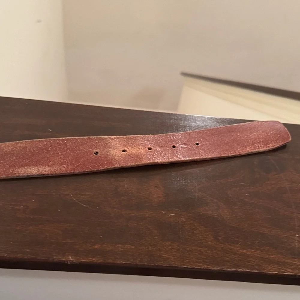 Relic Men's Deep Red Leather Belt